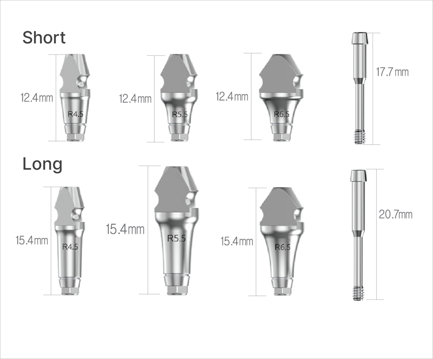トランスファーインプレッションコーピング/ガイドピンセット/Regular/Wide/Hex